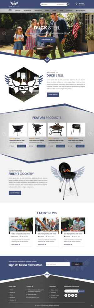 Diseño Web por pb para Ducksteel Llc. | Diseño: #23574932