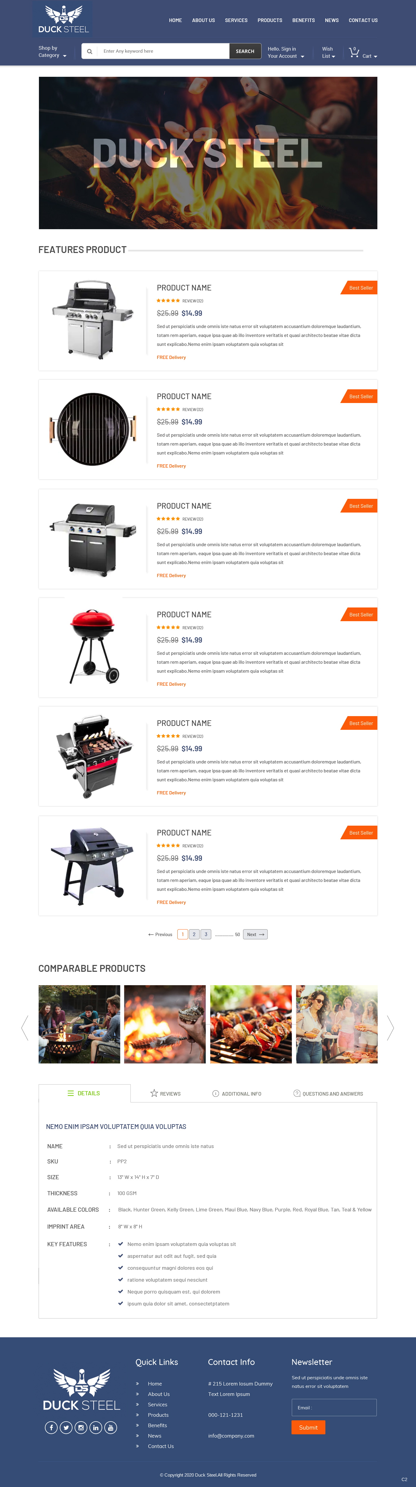 Web Design by pb for Ducksteel Llc. | Design #23580939