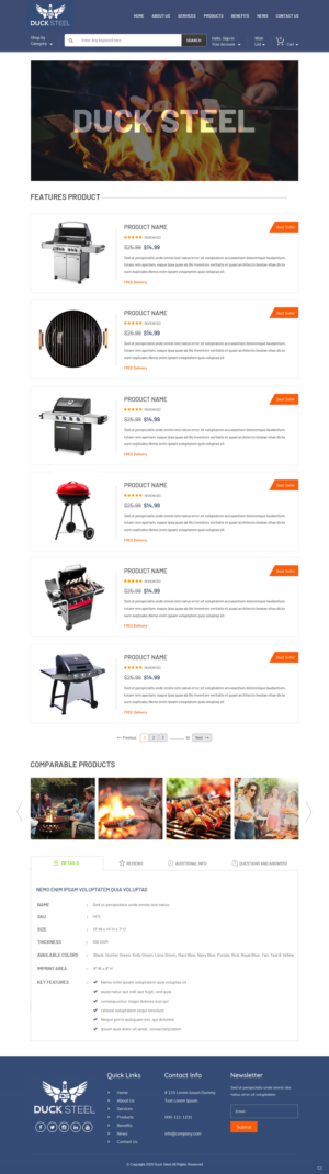 Web Design by pb for Ducksteel Llc. | Design: #23580939