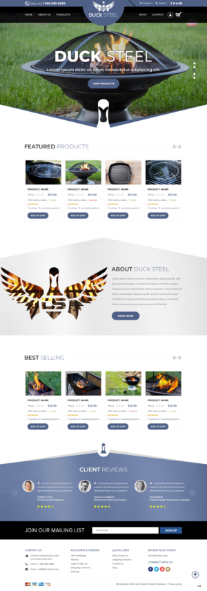 Diseño Web por pb para Ducksteel Llc. | Diseño: #23580942