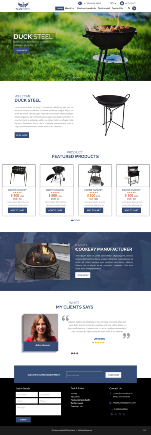 Diseño Web por pb para Ducksteel Llc. | Diseño: #23580950
