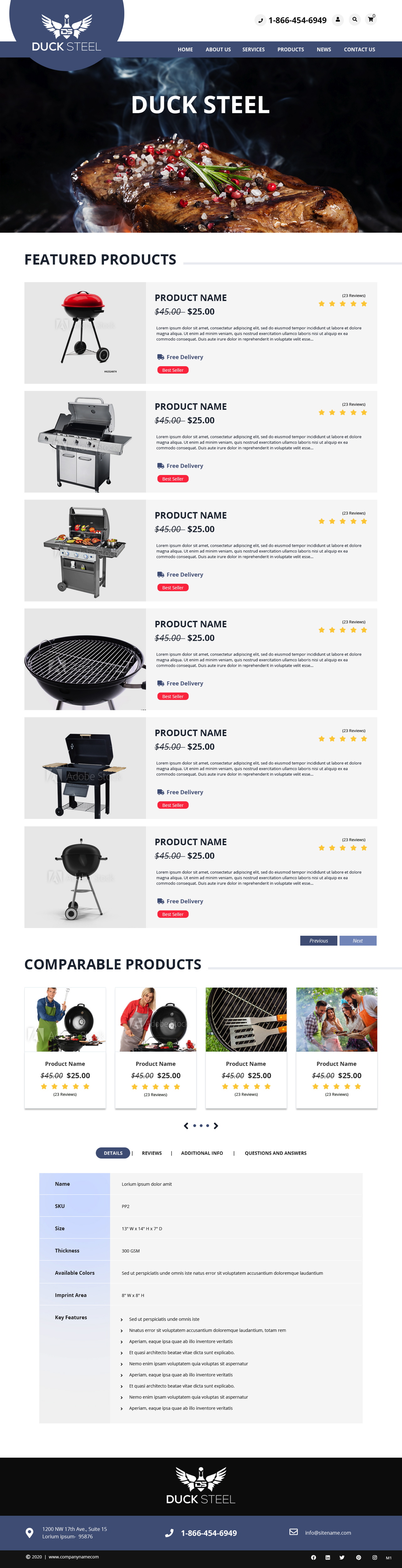 Web Design by pb for Ducksteel Llc. | Design #23580951