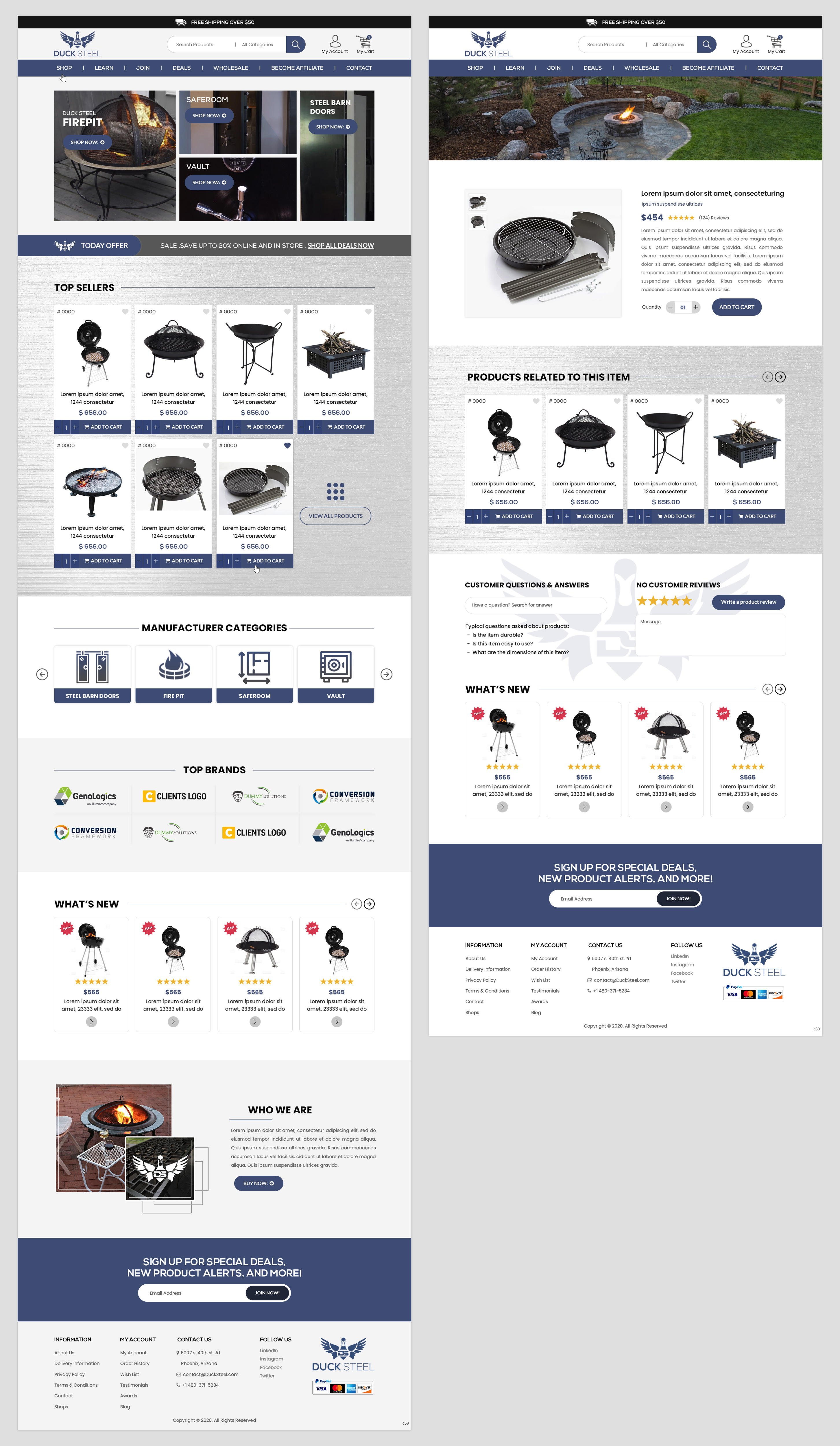 Web Design by pb for Ducksteel Llc. | Design #23580952
