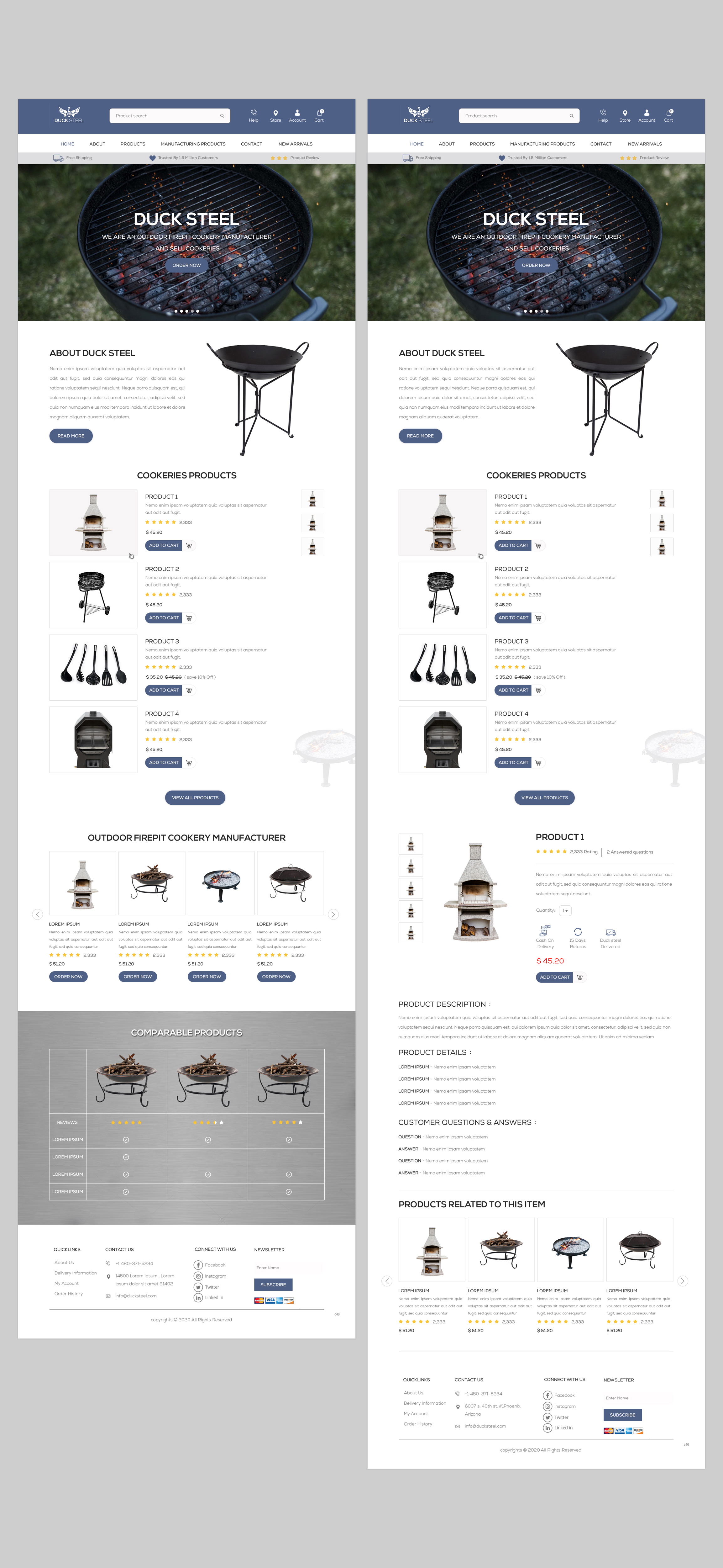 Web Design by pb for Ducksteel Llc. | Design #23580953