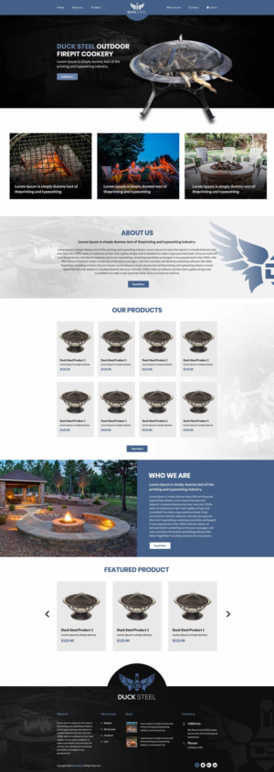 Web-Design von Black Stallions Impressive Solutions für Ducksteel Llc. | Design #23571318