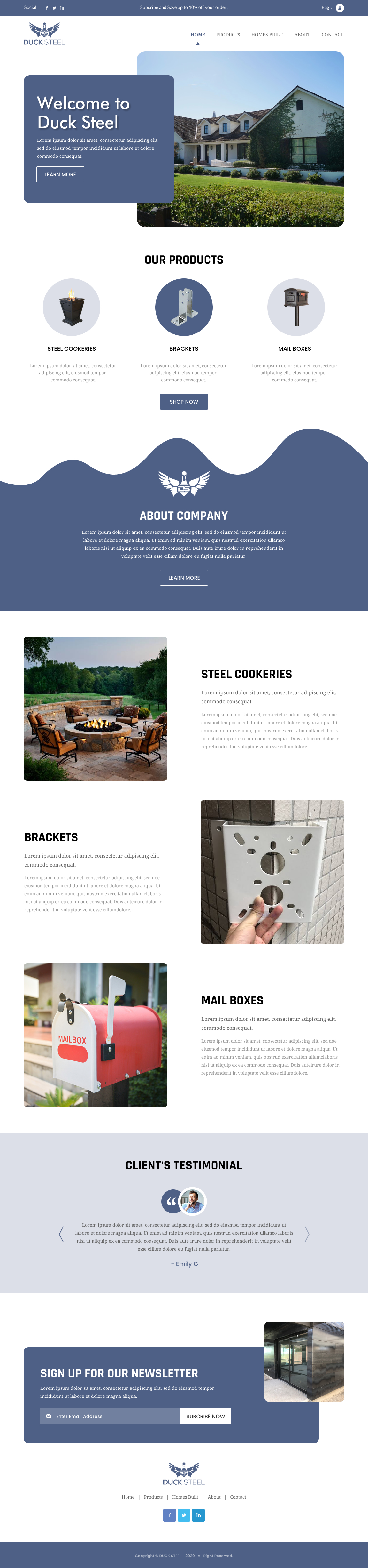 Web Design by rightway for Ducksteel Llc. | Design #23579425