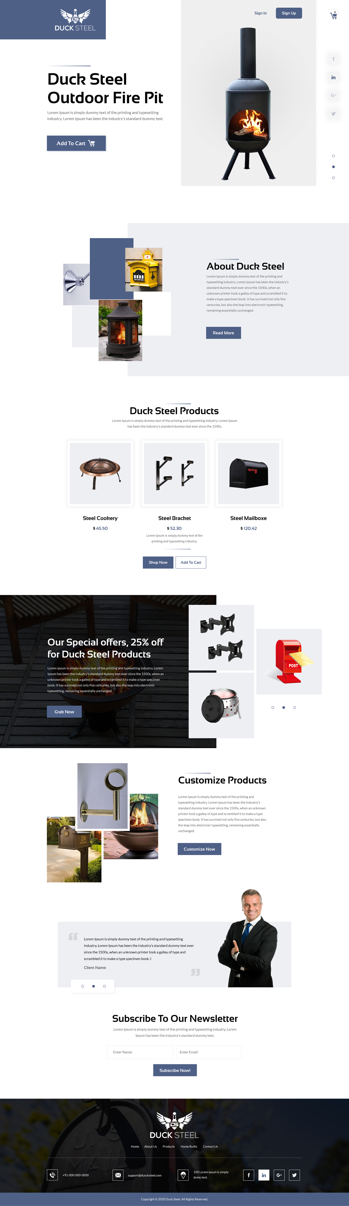Web Design by rightway for Ducksteel Llc. | Design #23579431