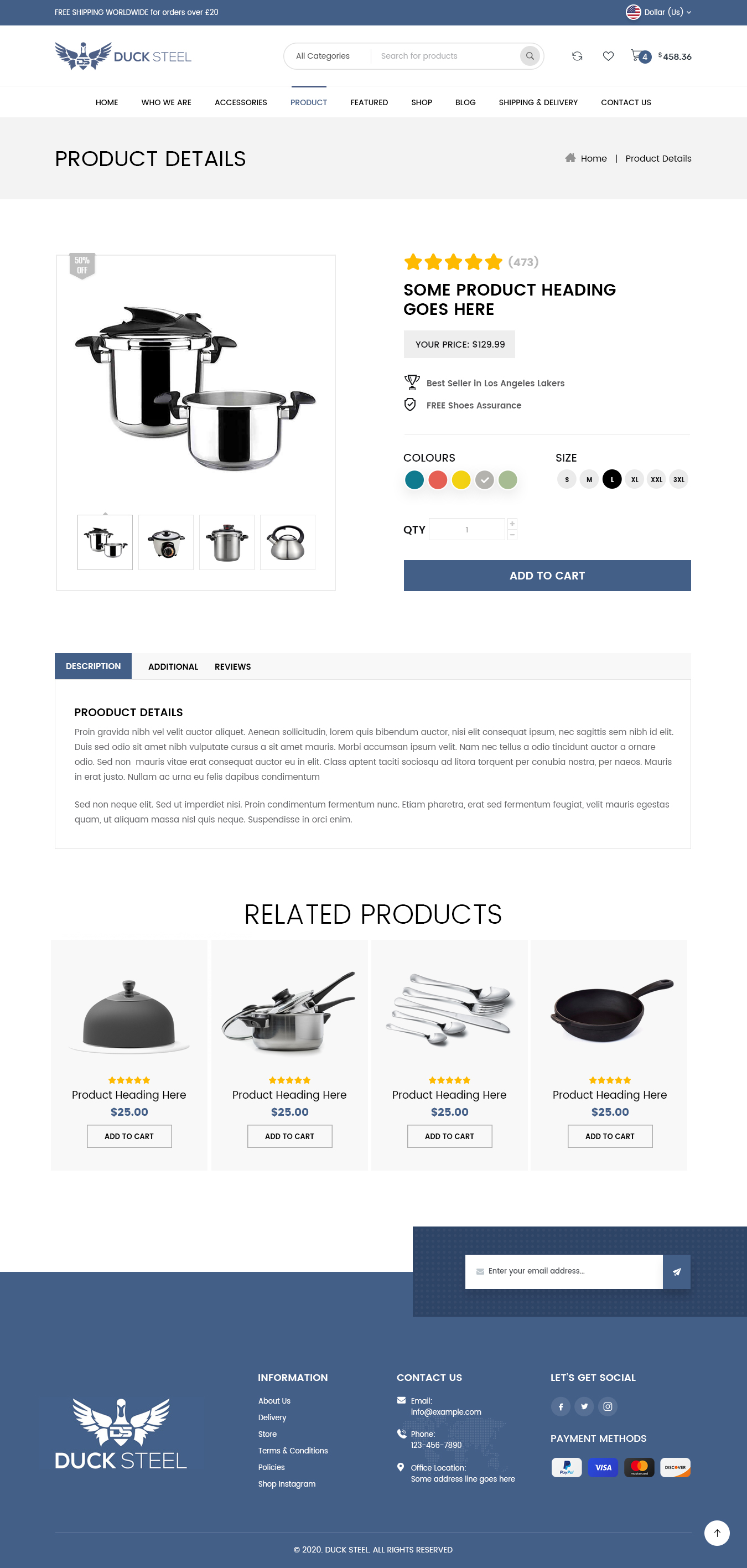 Web Design by syrwebdevelopment for Ducksteel Llc. | Design #23578313