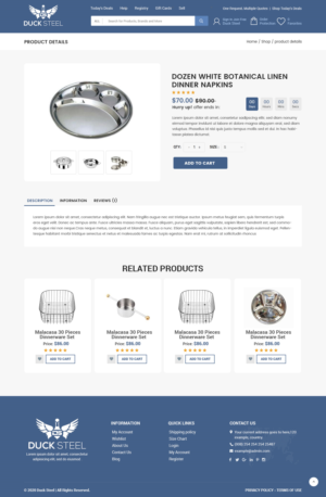ducksteel website | Web-Design von nzdesigners