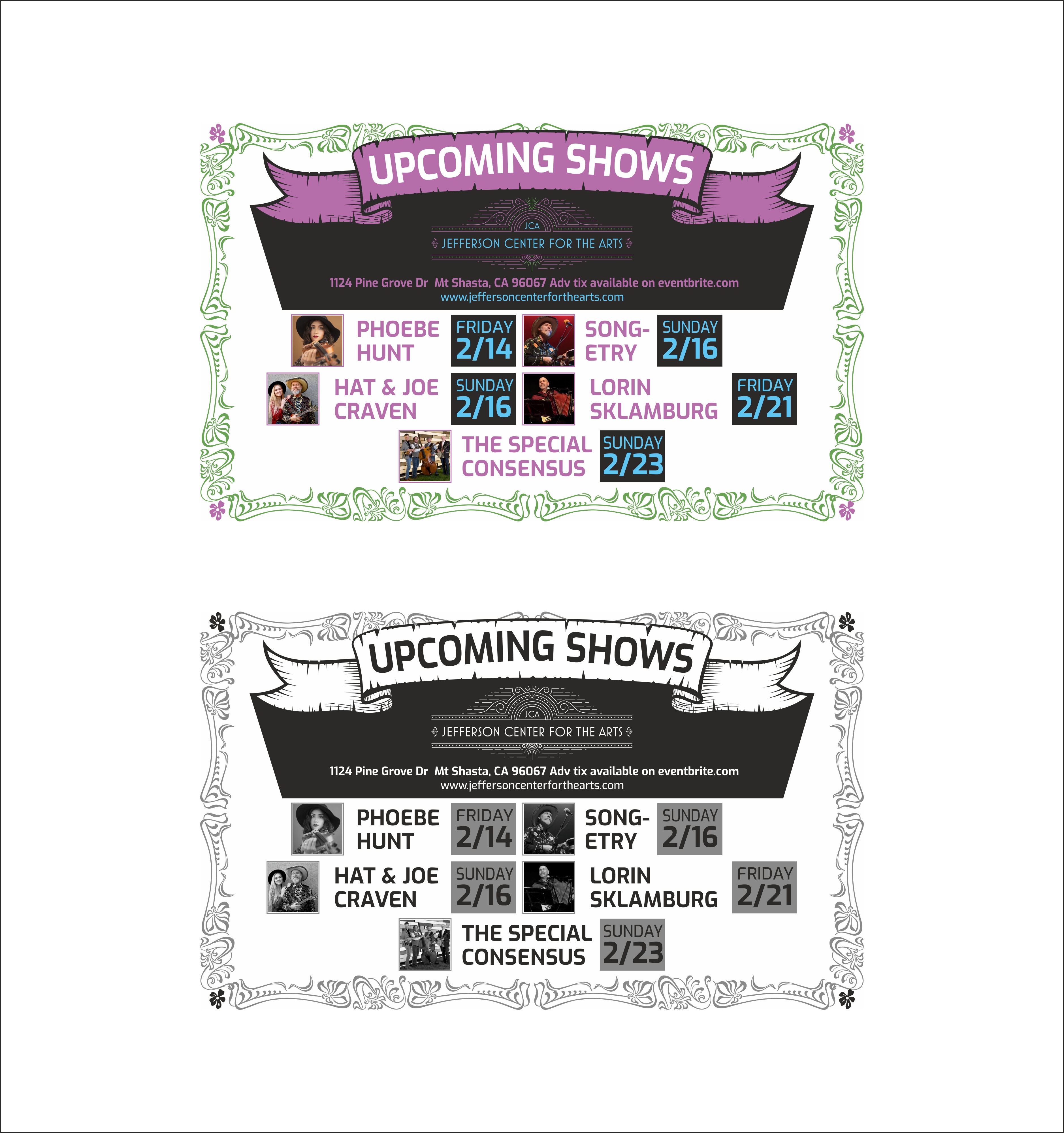 Graphic Design by Fine Graphics House for Jefferson Center for the Arts | Design #23581393