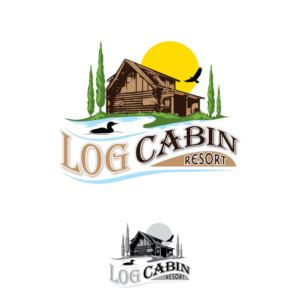 Log Cabin Resort | Logo Design by Rii
