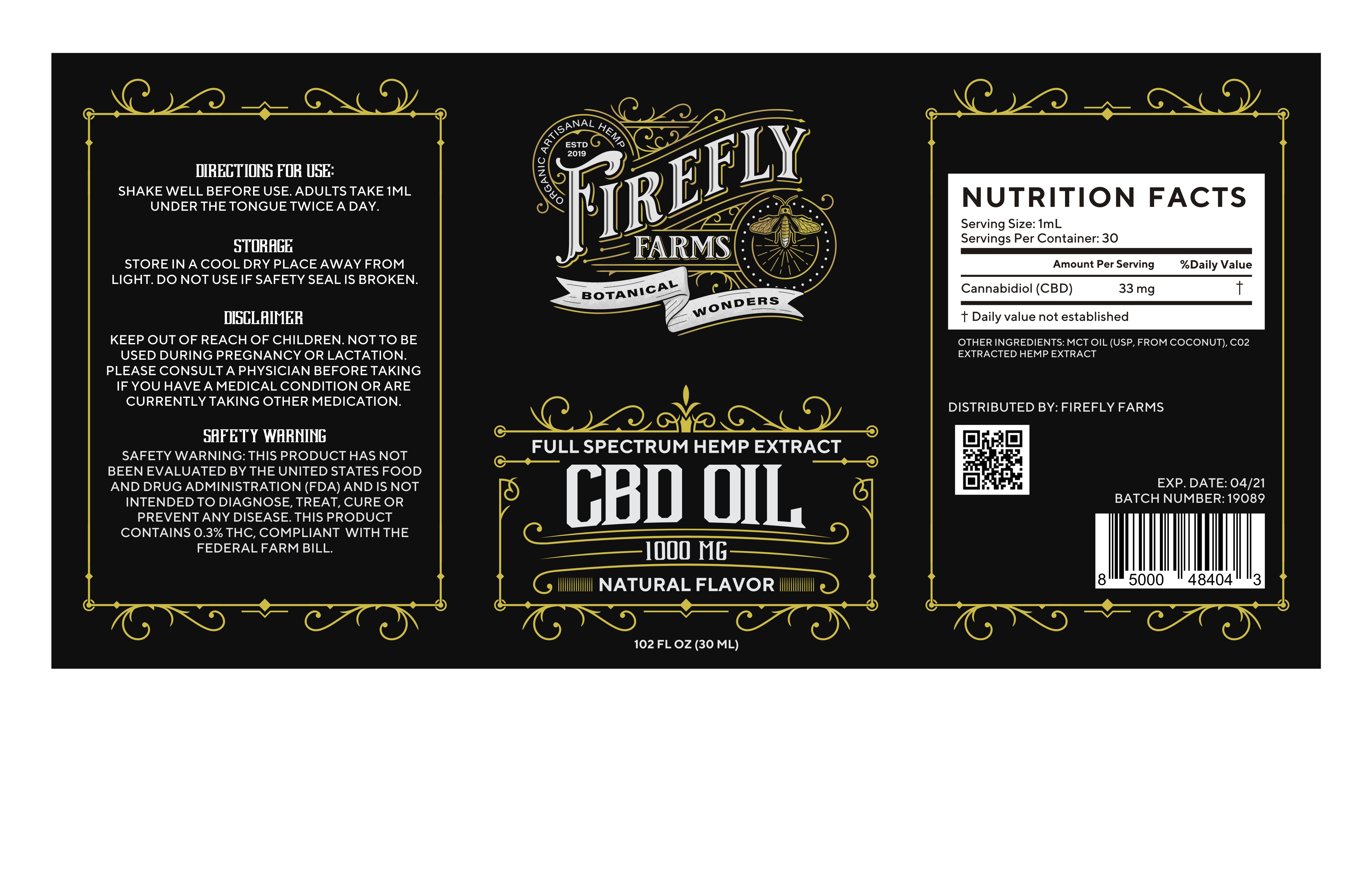 Diseño de Etiqueta por ammar_ed para Firefly Farms Botanical Wonders | Diseño #23597050