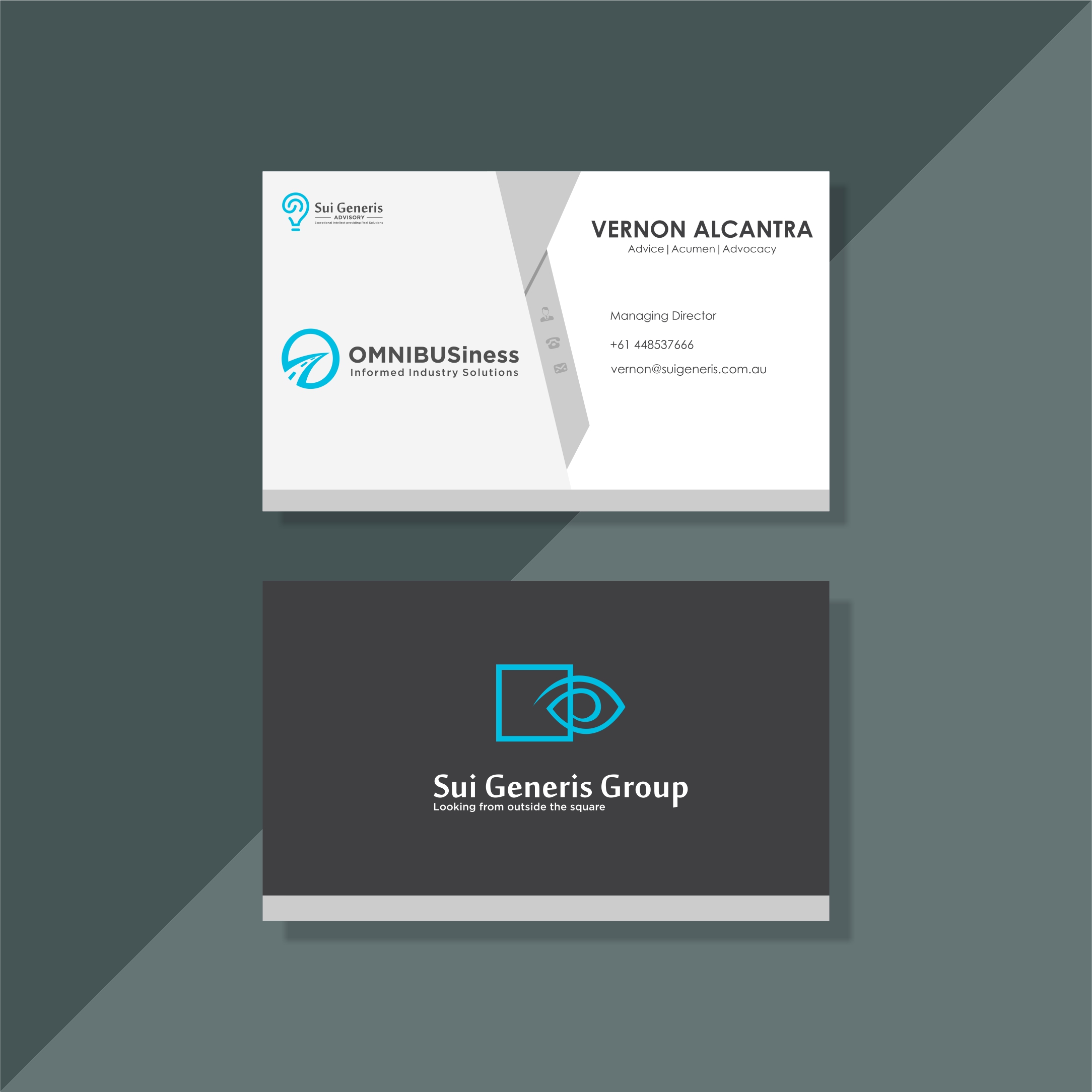Diseño de Tarjeta de Presentación por artistoria™ para Sui Generis Pty Ltd | Diseño #23582951