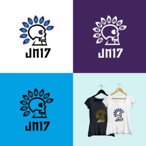 Underneath the logo the text KING17 should appear in lilac and red fade with a black outline. See font attached. | Design de Logo par Farqaleit™
