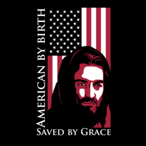 american flag with Jesus face | Diseño de Camiseta por Bayu_susilo