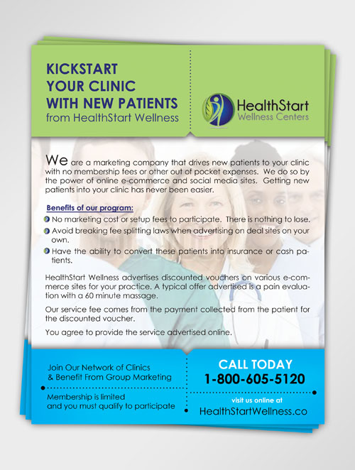 Flyer Design by Hida Aja™ for HealthStart Wellness | Design #3015025