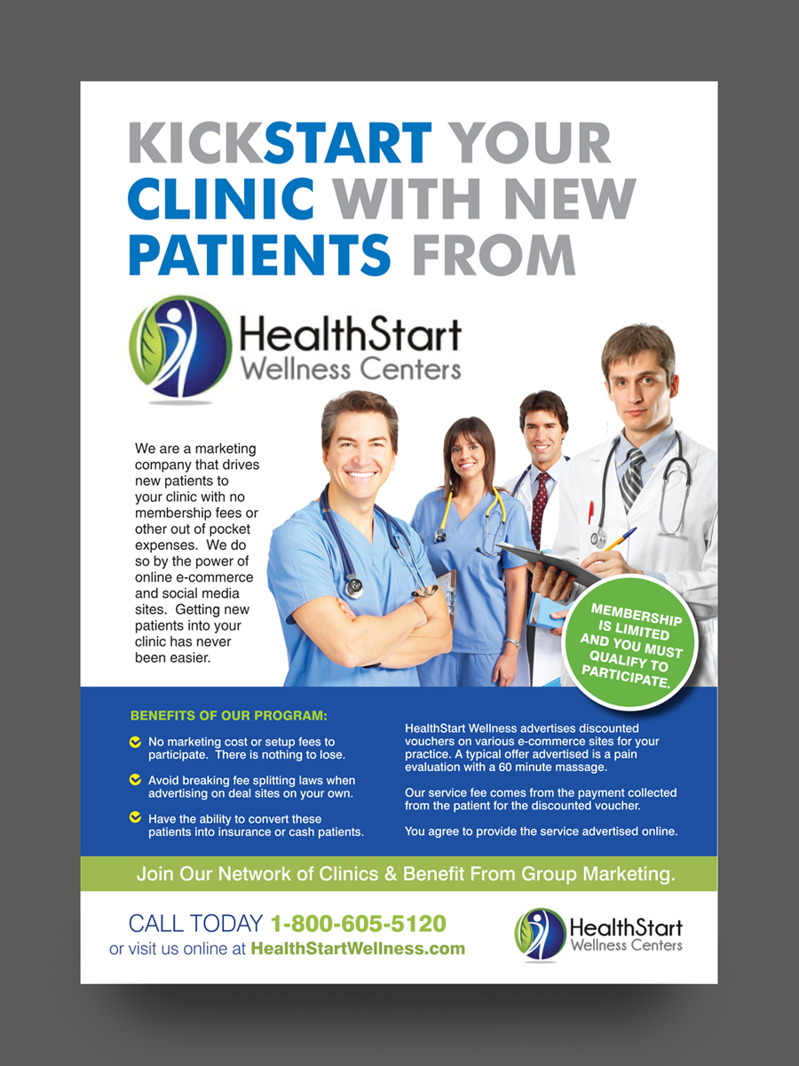 Flyer Design by rkailas for HealthStart Wellness | Design #3023024