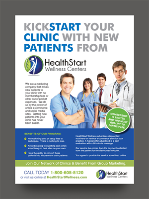 Flyer Design by rkailas for HealthStart Wellness | Design: #3023024
