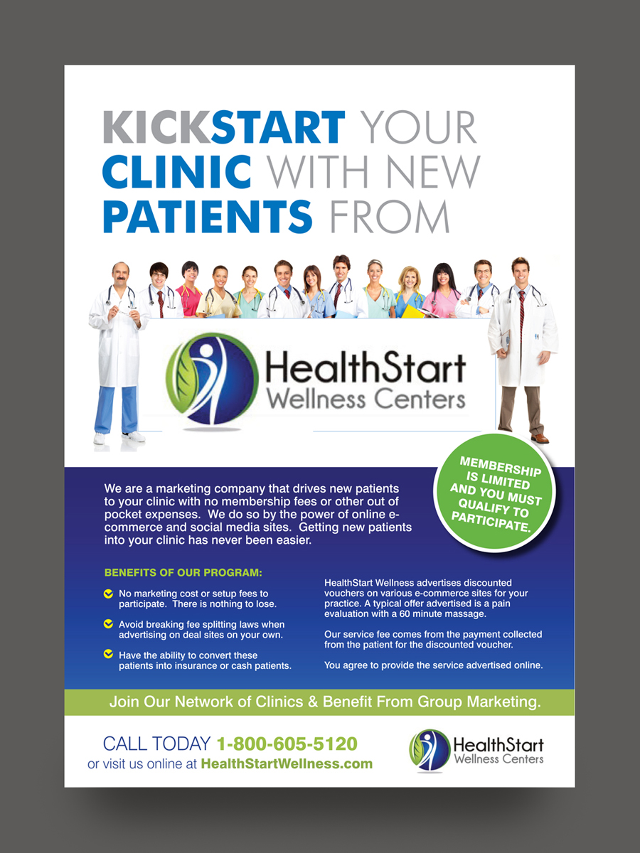 Flyer Design by rkailas for HealthStart Wellness | Design #3023036