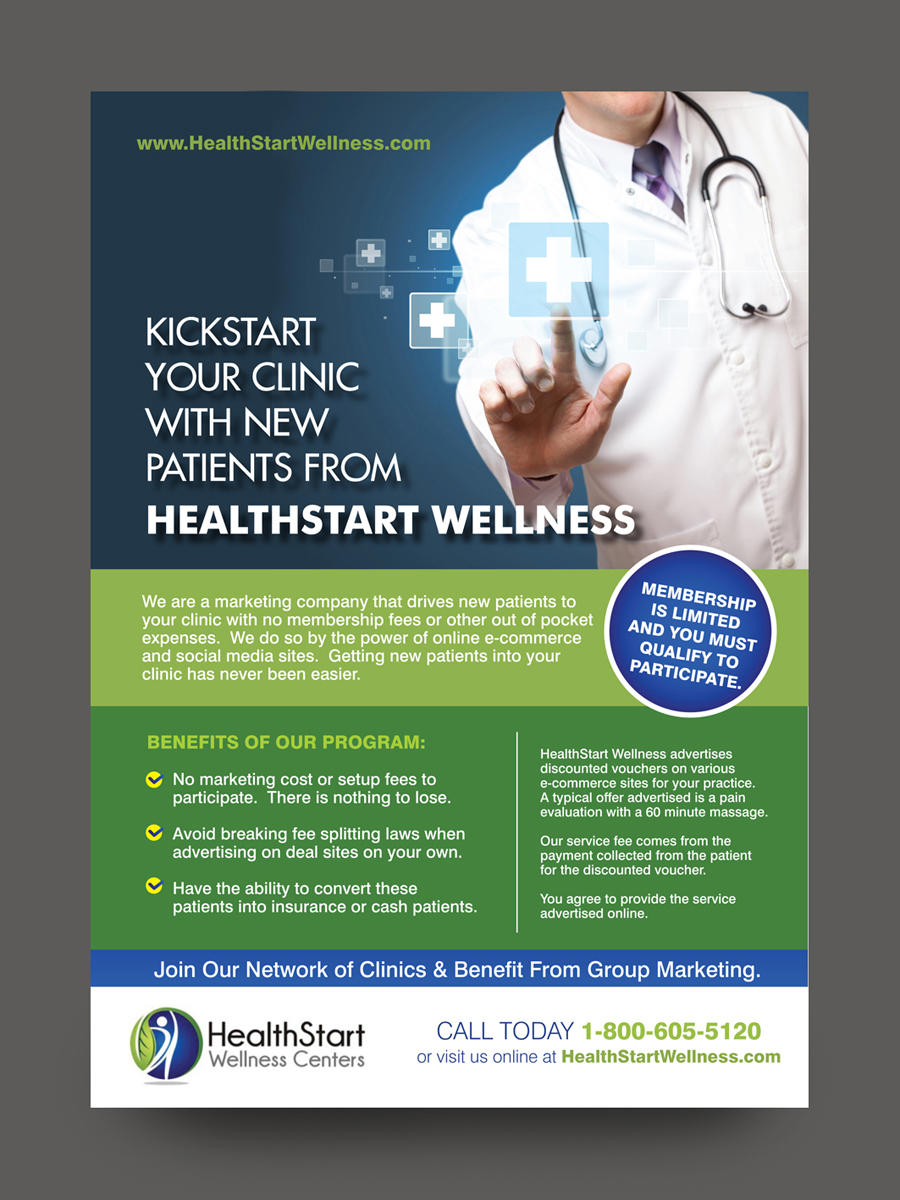 Flyer Design by rkailas for HealthStart Wellness | Design #3023042