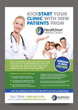 Flyer Design by rkailas for HealthStart Wellness | Design: #3035132