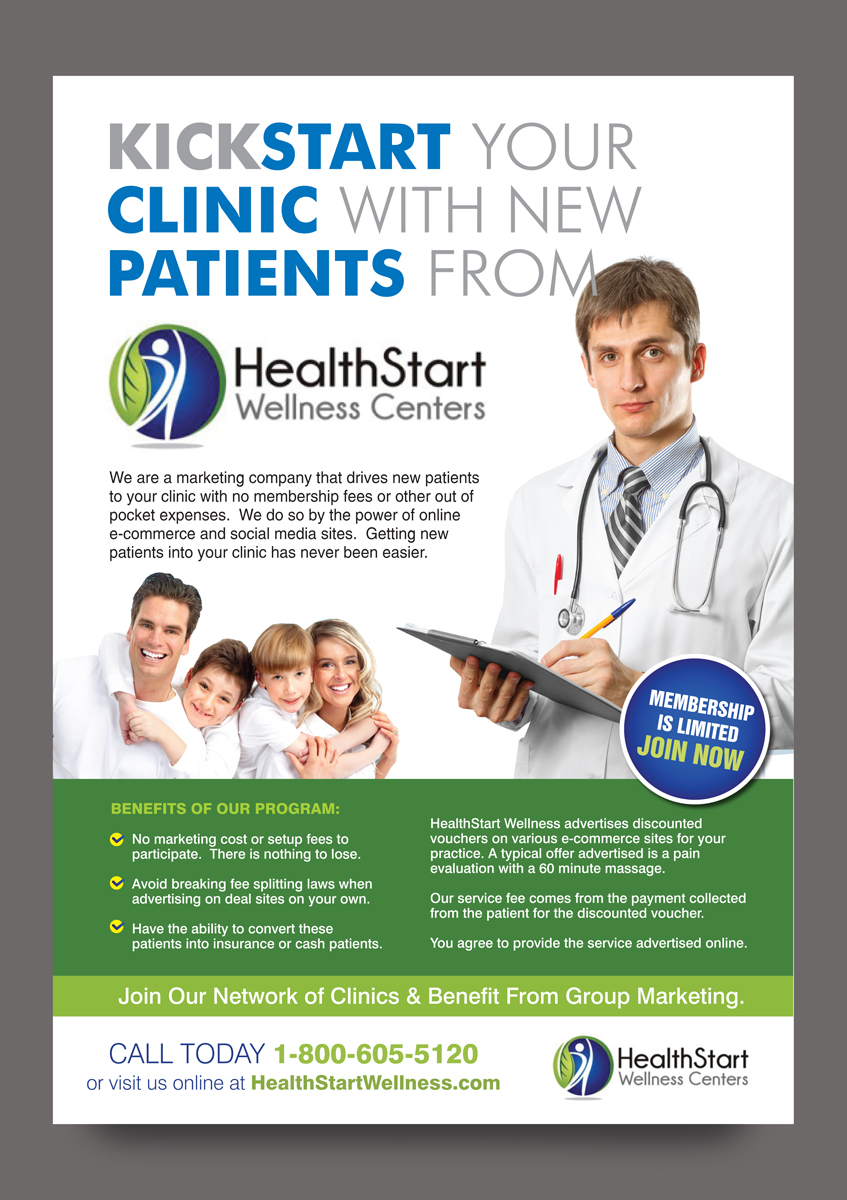 Flyer Design by rkailas for HealthStart Wellness | Design #3035136