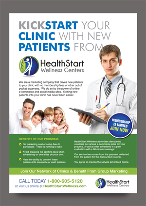 Flyer Design by rkailas for HealthStart Wellness | Design: #3035136