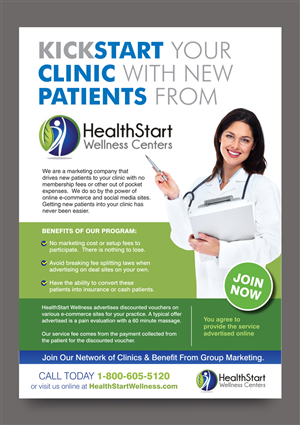 Flyer Design by rkailas for HealthStart Wellness | Design: #3035137