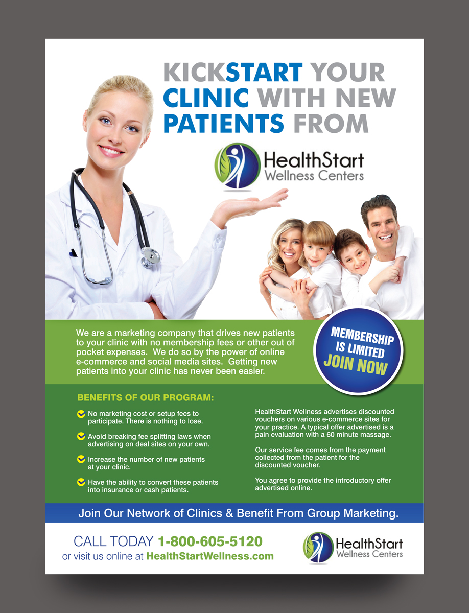 Flyer Design by rkailas for HealthStart Wellness | Design: #3043731