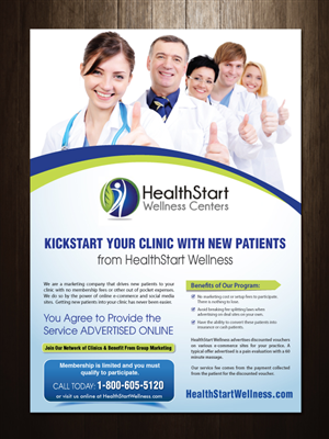 Flyer Design by meet007 for HealthStart Wellness | Design: #3015108