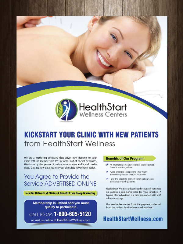 Flyer Design by meet007 for HealthStart Wellness | Design #3015122