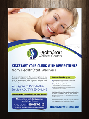 Flyer Design by meet007 for HealthStart Wellness | Design: #3015122