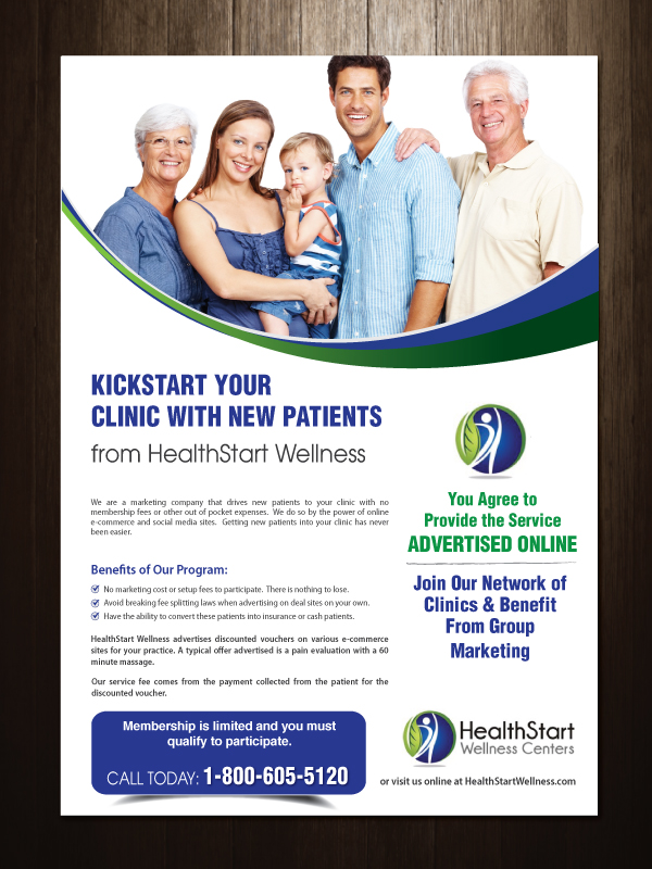 Flyer Design by meet007 for HealthStart Wellness | Design #3015257