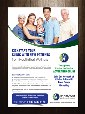 Flyer Design by meet007 for HealthStart Wellness | Design: #3015257