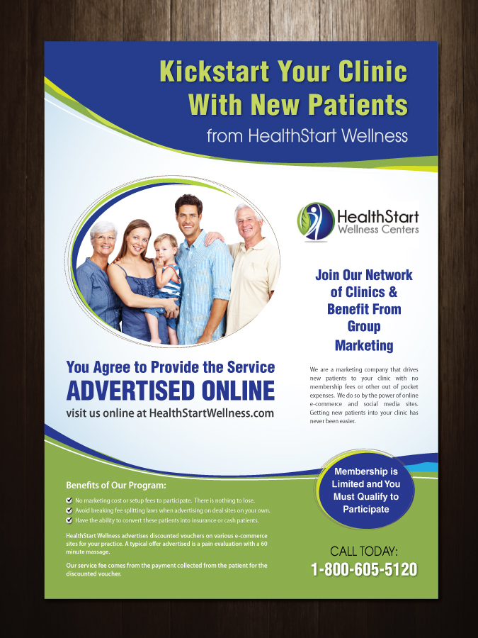 Flyer Design by meet007 for HealthStart Wellness | Design #3017161