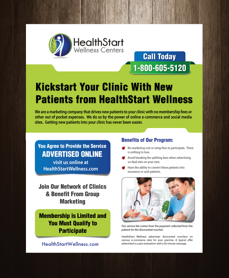 Flyer Design by meet007 for HealthStart Wellness | Design #3017470