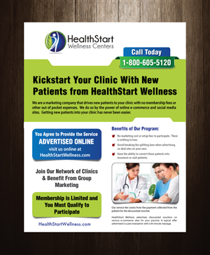 Flyer Design by meet007 for HealthStart Wellness | Design: #3017470