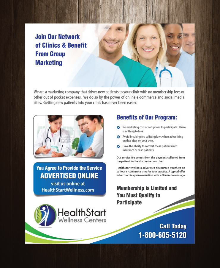 Flyer Design by meet007 for HealthStart Wellness | Design #3018766