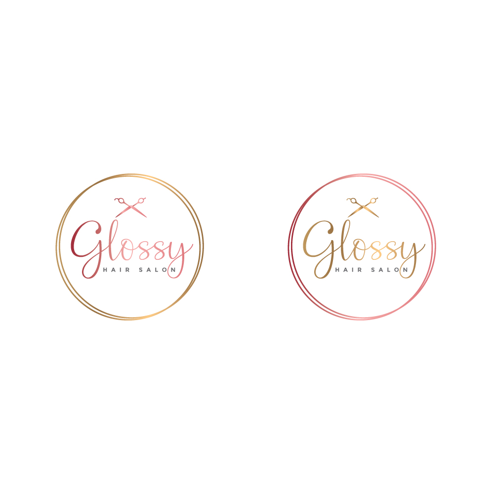 Logo Design by Kabelo Phofedi for Glossy Hair  | Design: #23625166
