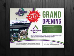 Grand Opening mailer for Your CBD Haven | Design de Flyer par innovative earth