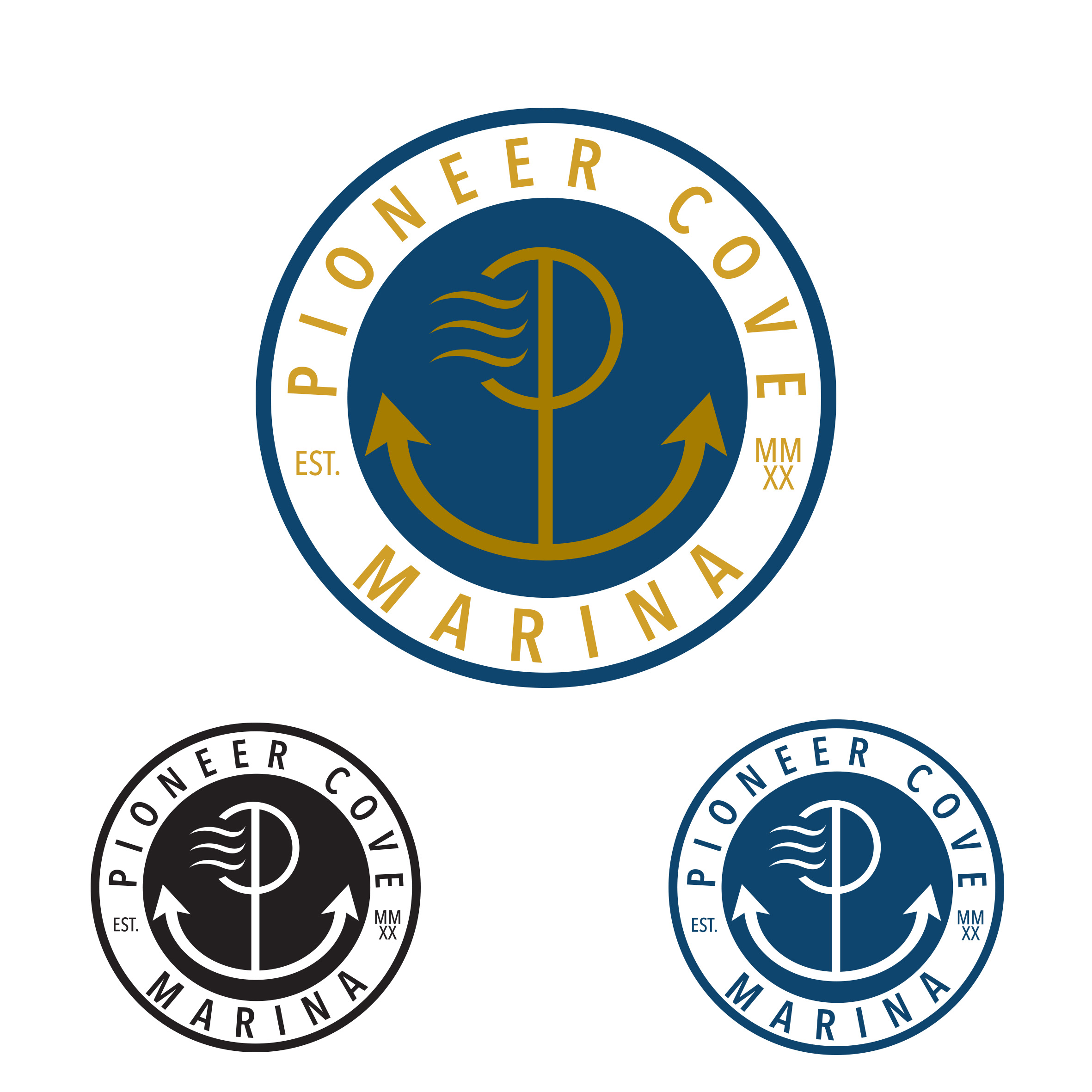 Logo Design by simple mind for Pioneer Cove Marina | Design #23575226