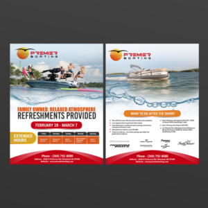 Flyer Design by aspiremedia for Premier Boating | Design: #23586606
