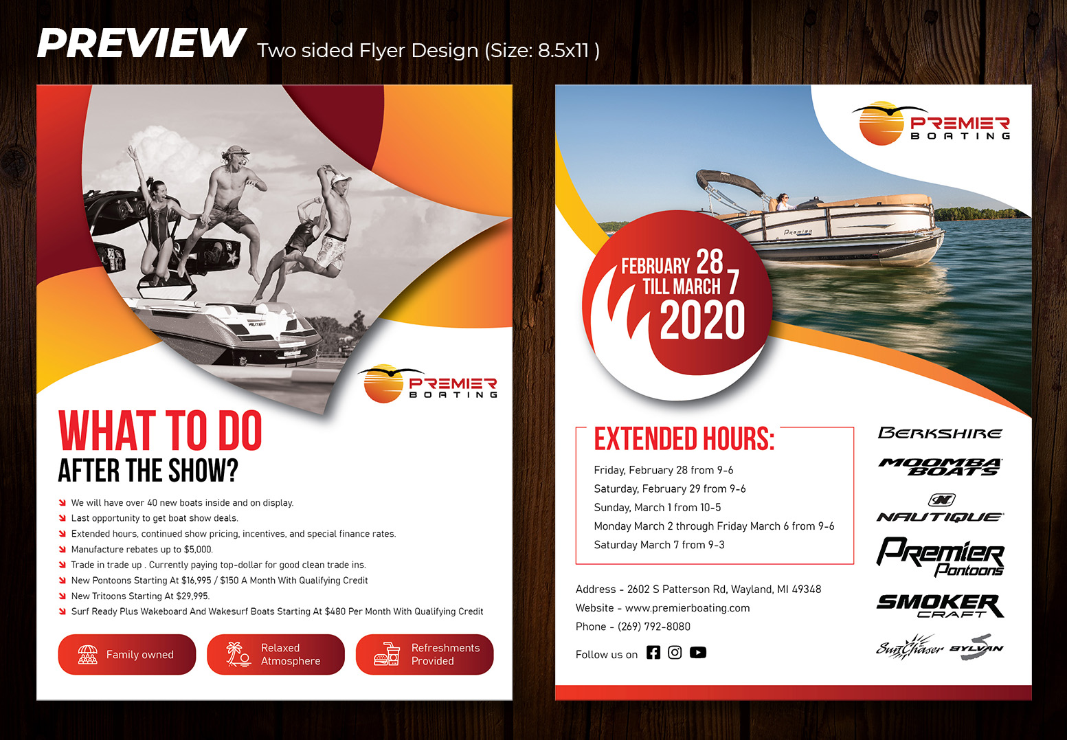 Flyer Design by ZISGraphics for Premier Boating | Design #23597734
