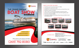 Post Boat Show Open House Flyer Design To Be Handed Out At Boat Show | Flyer Design by Fine Graphics House