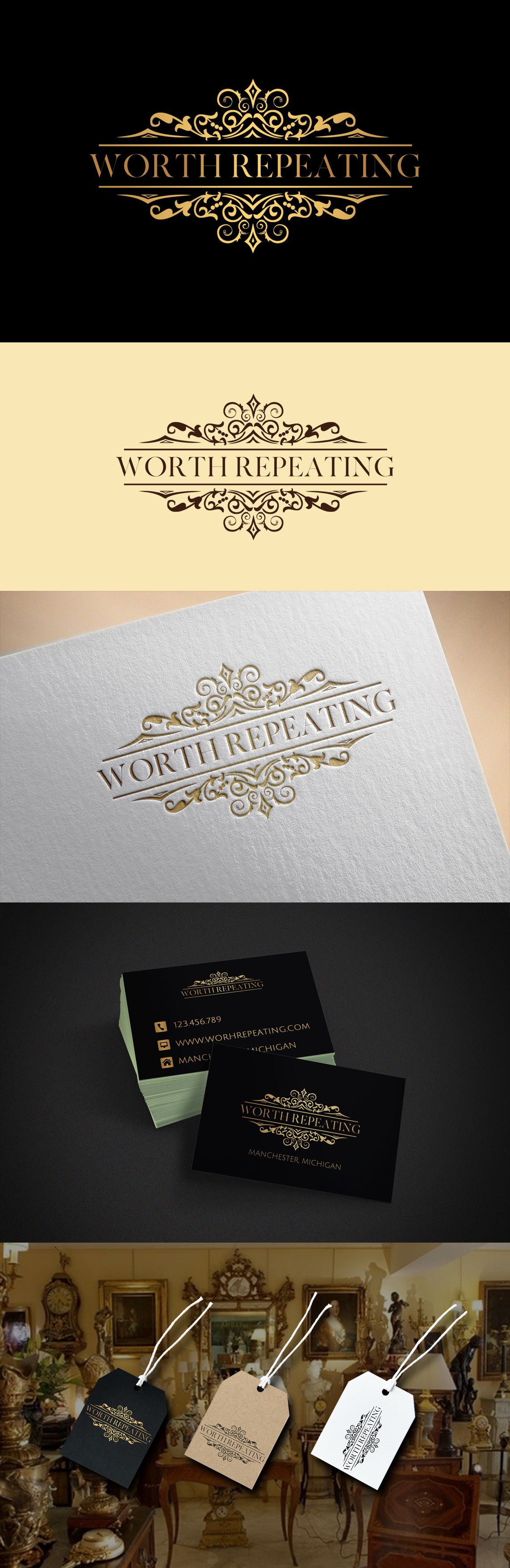 Logo Design by Ana Gocheva for Worth Repeating | Design #23589096