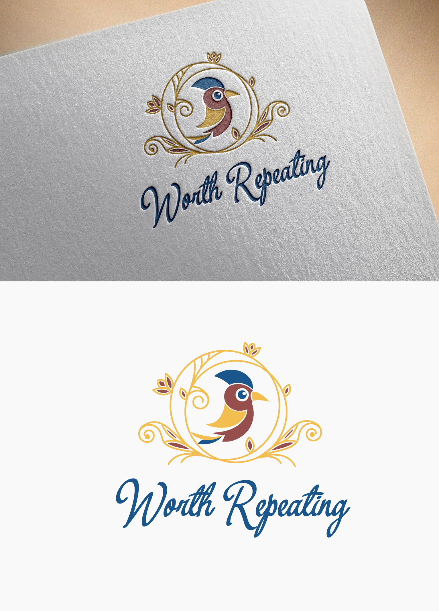 Logo Design by Ana Gocheva for Worth Repeating | Design #23603960