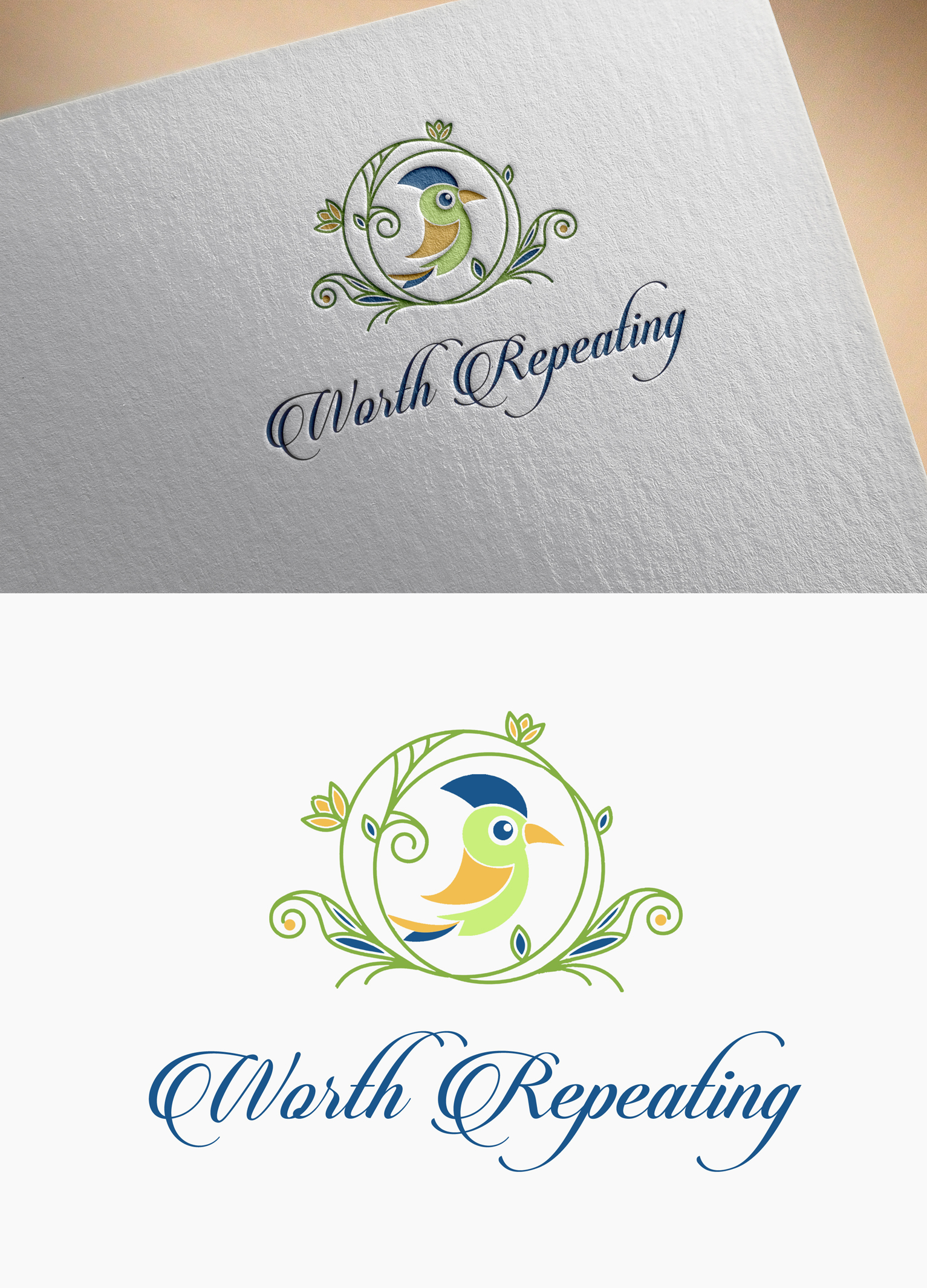 Logo Design by Ana Gocheva for Worth Repeating | Design #23603961