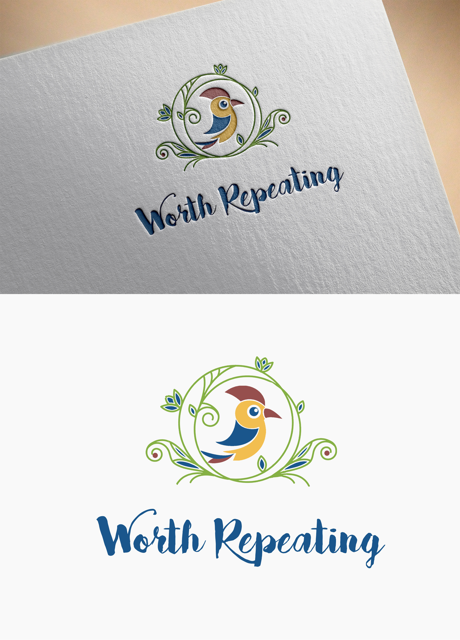 Logo Design by Ana Gocheva for Worth Repeating | Design #23603969