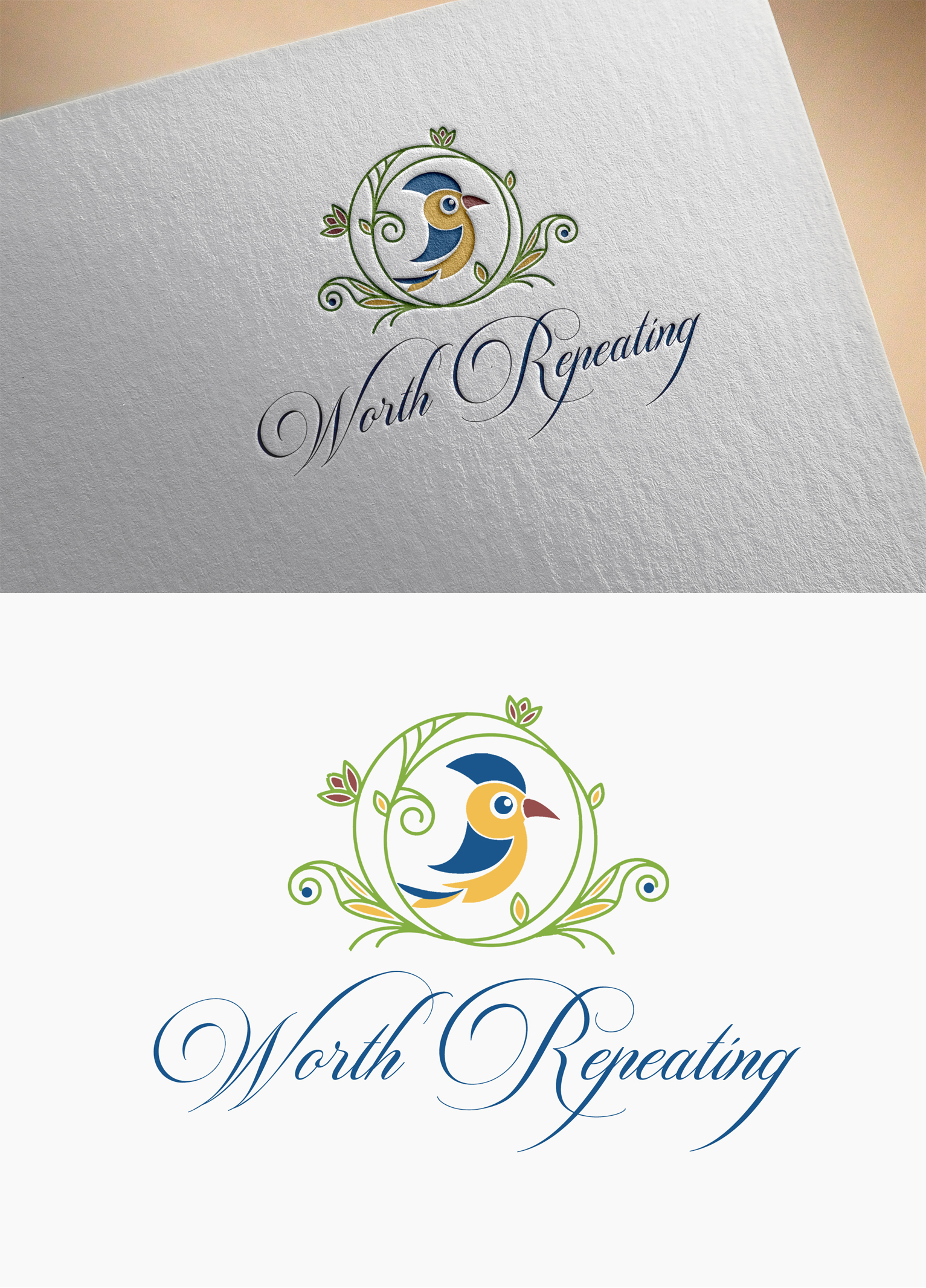 Logo Design by Ana Gocheva for Worth Repeating | Design #23603970