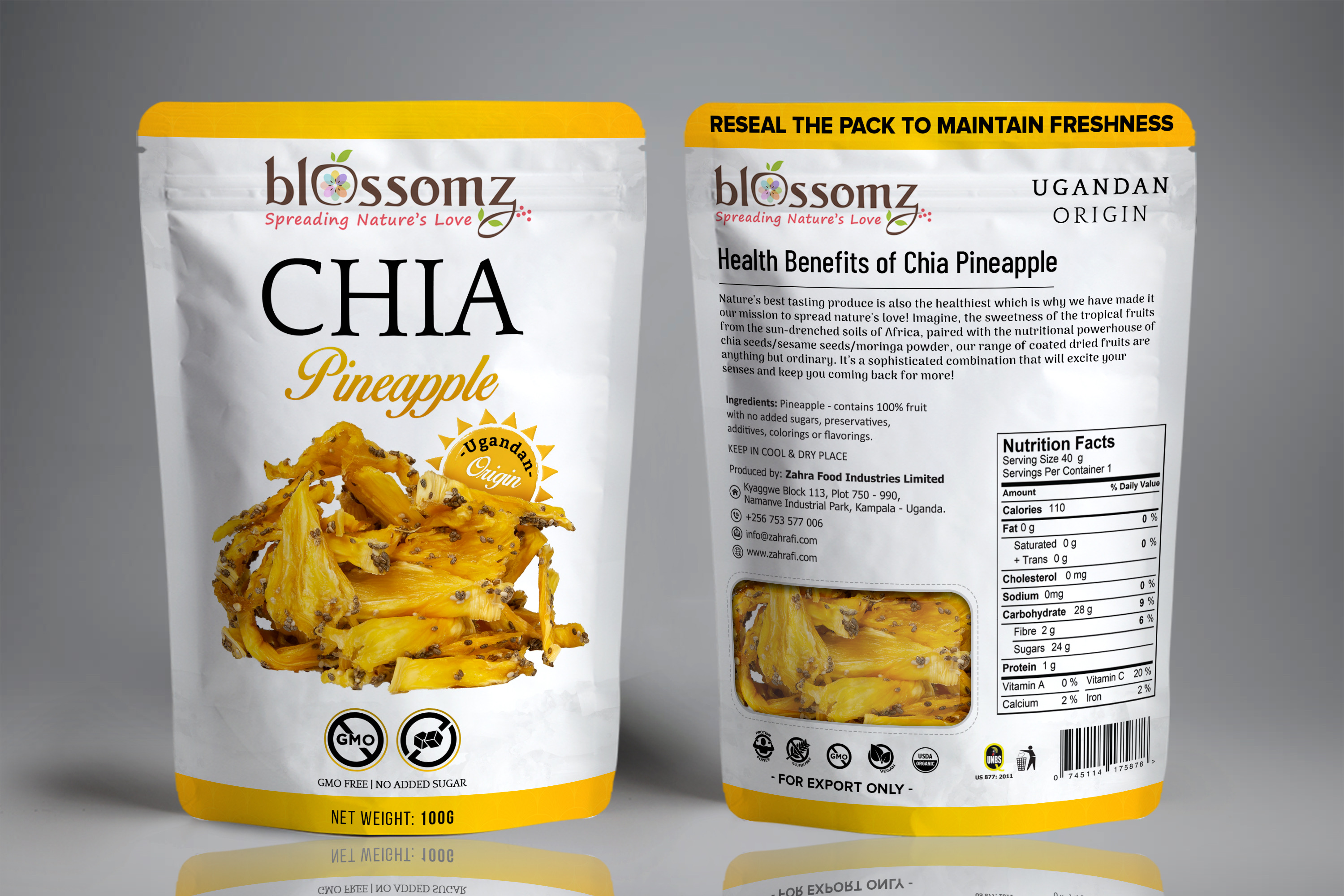 Diseño de Empaque por SAI DESIGNS para Zahra Food Industries Ltd | Diseño #23617528